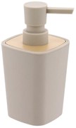 Dispenser de săpun bej cu elemente din bambus CALMA, 380 ml