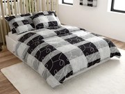 Lenjerie de pat din bumbac SQUARES BLEND gri Dimensiune lenjerie de pat: 70 x 90 cm | 140 x 200 cm