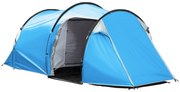 Outsunny Cort de camping, cort instant pentru 2-3 persoane, vestibul si zona de dormit, rezistent la apa, 426 x 206 x 154 cm, albastru deschis | Aosom Romania