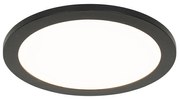 Plafoniera moderna neagra 30 cm cu LED inclus IP44 - Steve