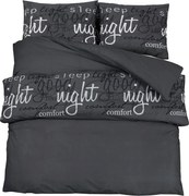 vidaXL Set cu husă de pilotă, negru, 260x220 cm, bumbac