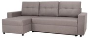 Canapea universală colțar SEVILLA gri, cu funcție de dormit și spațiu depozitare