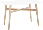 Masa CYRUS 2 NEW, alb/stejar, 120x80x75 cm