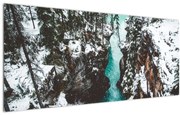 Tablou - râul de munte iarna (120x50 cm)