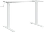 vidaXL Cadru birou de sine stătător alb, (94-135)x60x(70-114) cm, oțel