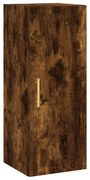 vidaXL Dulap montat pe perete, stejar fumuriu, 34,5x34x90 cm