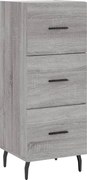 vidaXL Servantă, gri sonoma, 34,5x34x90 cm, lemn compozit