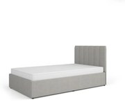 Pat matrimonial 120 cm Mossana MO12 (Gri) (cu somieră) (cu spațiu de depozitare). 1096822