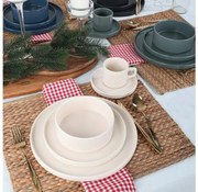 Set de veselă 20 piese, multicolor, din ceramică stoneware