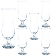 Set 6 pahare de 430 ml cu picior din sticla, Cesiro