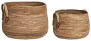 Coșuri de depozitare 2 buc. din răchită ø 39x28,5 cm Aosta – House Nordic