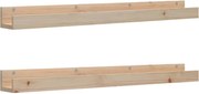 vidaXL Rafturi de perete, 2 buc., 110x12x9 cm, lemn masiv de pin