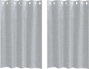 vidaXL Cortină din Voile 2 pcs Gri închis 140 x 140 cm Poliester