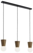 Lustra cu 3 pendule lemn stil scandinav VOLANTE 6358