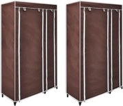 vidaXL Dulapuri de haine, material textil, 2 buc, maro