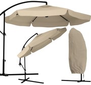 Umbrela de gradina pliabila LEVI 300 cm, bej-maro + ambalare gratuită