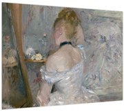 Tablou pe sticlă - Berthe Morisot, Woman at Her Toilette, reproducere (70x50 cm)