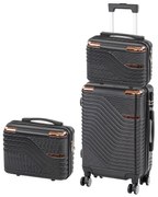 TraveLux Urban XII gurulós bőrönd szett fekete