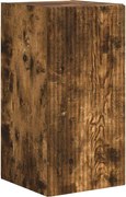 vidaXL Dulap TV de perete Stejar fumuriu 30 x 31 x 60 cm Lemn compozit