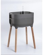 Ghiveci înalt Plastia Urbalive, gri