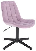 HR590CROSS Scaun Catifea Mov cu Bază Neagră