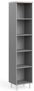 Dulap înalt Manager LUX 45 x 43 x 207,4 cm, salcâm deschis / gri