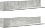 vidaXL Rafturi perete 2 buc. gri beton 100x16,5x16,5 cm lemn prelucrat
