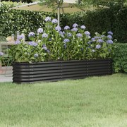vidaXL Strat înălțat grădină 224x40x36 cm oțel galvanizat