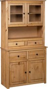 vidaXL Bufet înalt, 93x40,5x180 cm, lemn masiv pin, gama Panama