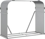 vidaXL Suport de bușteni, gri deschis, 120x45x100 cm, oțel galvanizat