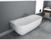 Cada freestanding Rune Birka Rund BTW acril alb lucios 160x75 cm