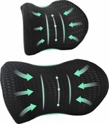 vidaXL Set de Perne Culoare uniformă 2 pcs Negru Spumă cu Memorie