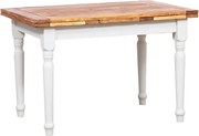 Masa extensibila, L120(210) 80 H80 cm, alb antic natur, lemn masiv