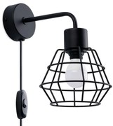 Lampă de perete Sollux SL.1164 SUBA 1xE27/15W/230V negru