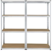 Juskys Set 2 rafturi - 160 x 80 x 40 cm