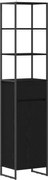 vidaXL Dulap de Baie Stejar Negru 40 x 30 x 180 cm Lemn compozit