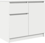 vidaXL Bufetă cu sertar alb 71x35x65 cm din lemn prelucrat