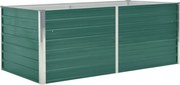 vidaXL Strat înălțat de grădină, verde, 160x80x45 cm, oțel galvanizat
