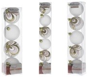 Set globuri 50 60 70 mm opal decor Mezza Onda auriu