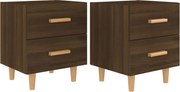 vidaXL Noptiere, 2 buc., stejar maro, 40x35x47,5 cm