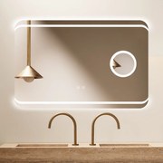 Oglinda Baie cu Led, 90X60 Cm, Functie dezaburire, Esn41, Oglinda Mica Lupa Cosmetica