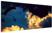 Tablou cu parașutiști în ceruri (120x50 cm)