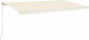 vidaXL Copertină retractabilă manual cu LED, crem, 600x350 cm