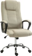 Vinsetto Scaun de Birou Ergonomic, Rotativ și Înclinabil, din Țesătură cu Aspect de In, cu Tetieră, Bej | Aosom Romania