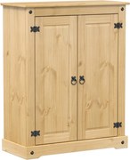 vidaXL Dulap pantofi "Corona", 86x38,5x108 cm, lemn masiv de pin