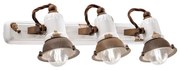 Aplica cu 3 spoturi design retro realizata manual din ceramica LOFT