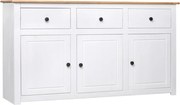 vidaXL Servantă, alb, 135 x 40 x 80 cm, lemn masiv de pin, gama Panama