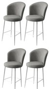 Set de scaune de bar Alte Grey and White, 4 buc., 4 buc