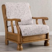 Gaico Huse bielastice VITTORIA smântânii fotoliu cu manere de lemn (l. 40 - 70 cm)