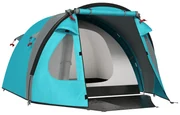 Outsunny Cort de Camping pentru 3 Persoane cu Cameră, Verandă, și Geantă de Transport, 3.23x2.48x1.5 m, Albastru | Aosom Romania